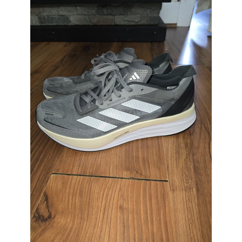 Size 13 - Adidas Adizero Boston 11 Grey Zero Metallic *flaw - Picture 4 of 10